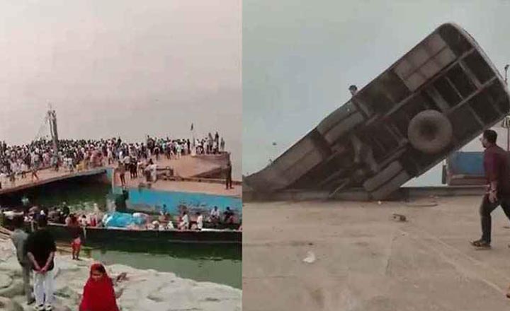 দৌলতদিয়ায় যাত্রী নিয়ে বাস নদীতে, এবি পার্টির ক্ষোভ